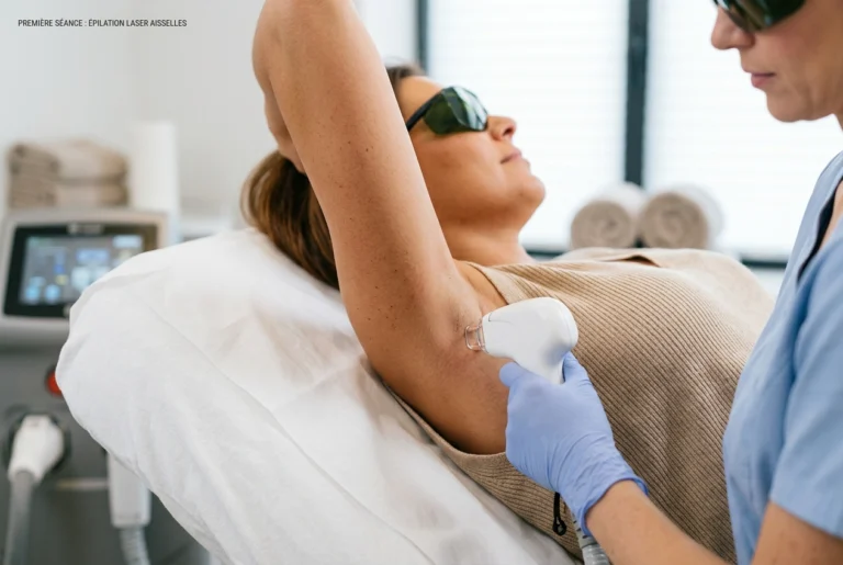 première séance épilation laser aisselles